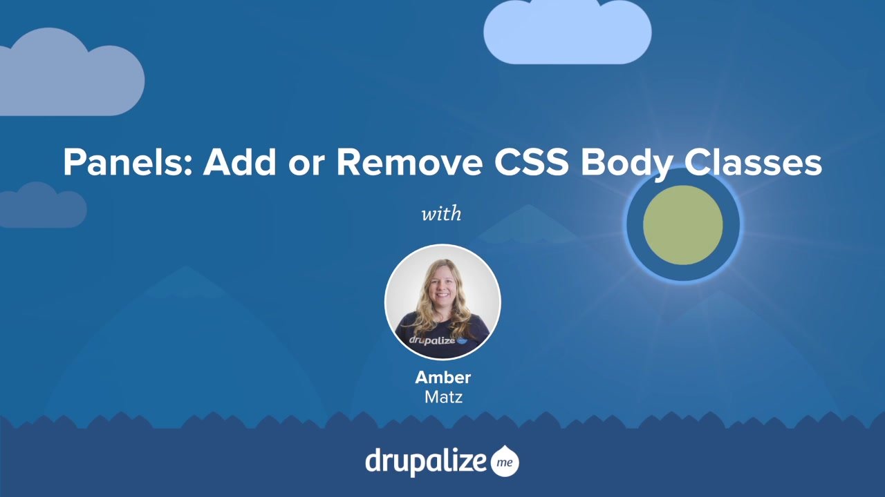 Panels Add Or Remove CSS Body Classes Drupal 7