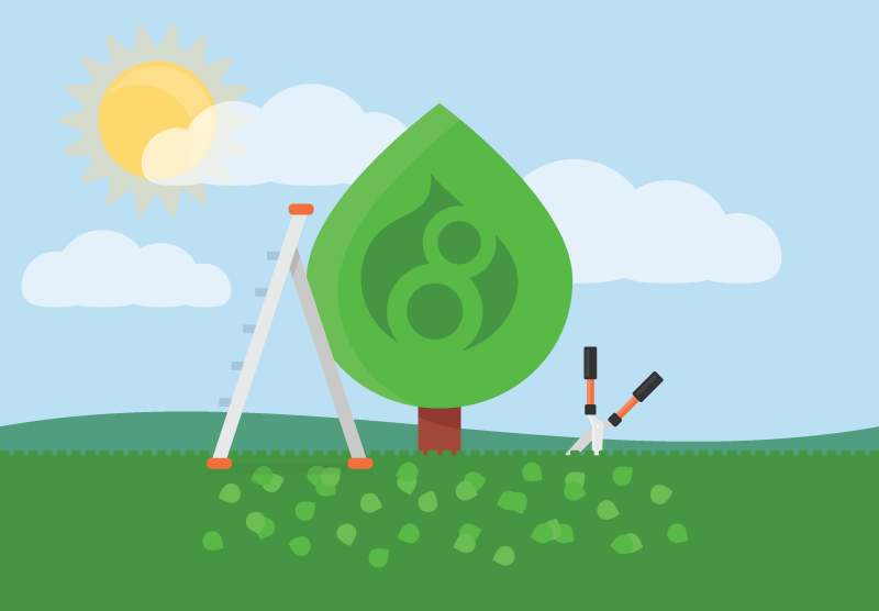 Pruning Drupal 8