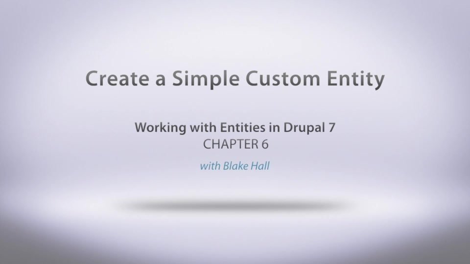 Create a custom Entity