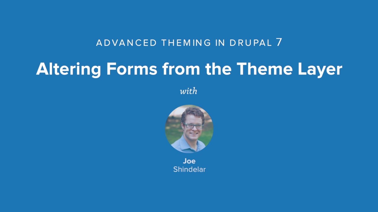 Altering Forms from the Theme Layer | Drupal 7