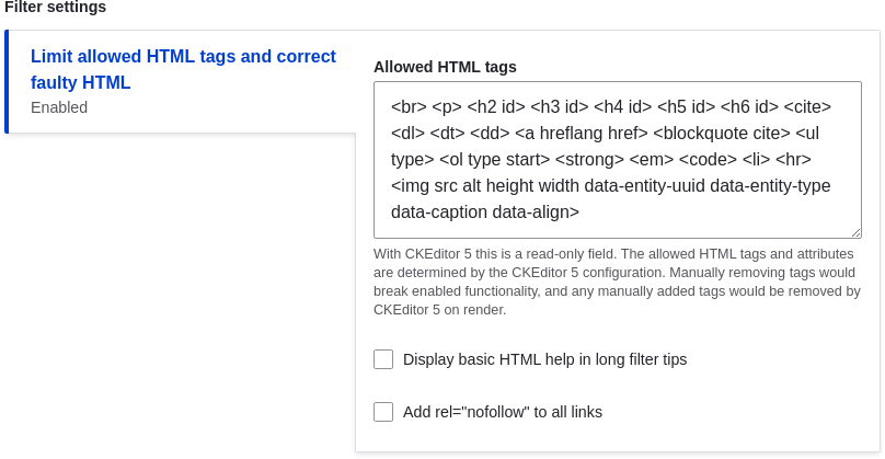 Rest Textformat 6.16. Configuring Text Formats and Editors | Drupal 8, Drupal 9, Drupal ...