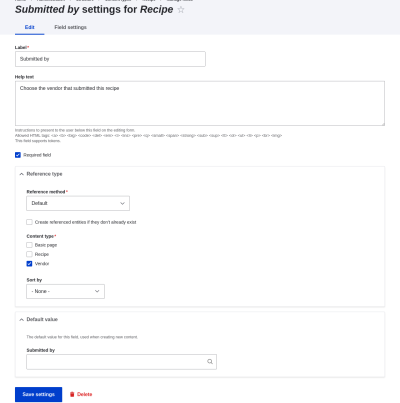 6.7. Adding a Reference Field | Drupal 8, Drupal 9, and Drupal 10