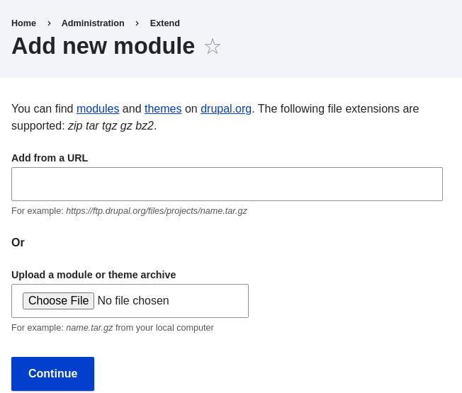 Add a module from a URL