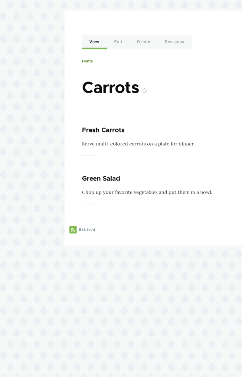 Taxonomy listing page - Carrots